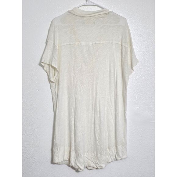 Free People The Posh Tee We The Free Collared Oversized V-Neck Baggy Shirt Tunic - Picture 4 of 11